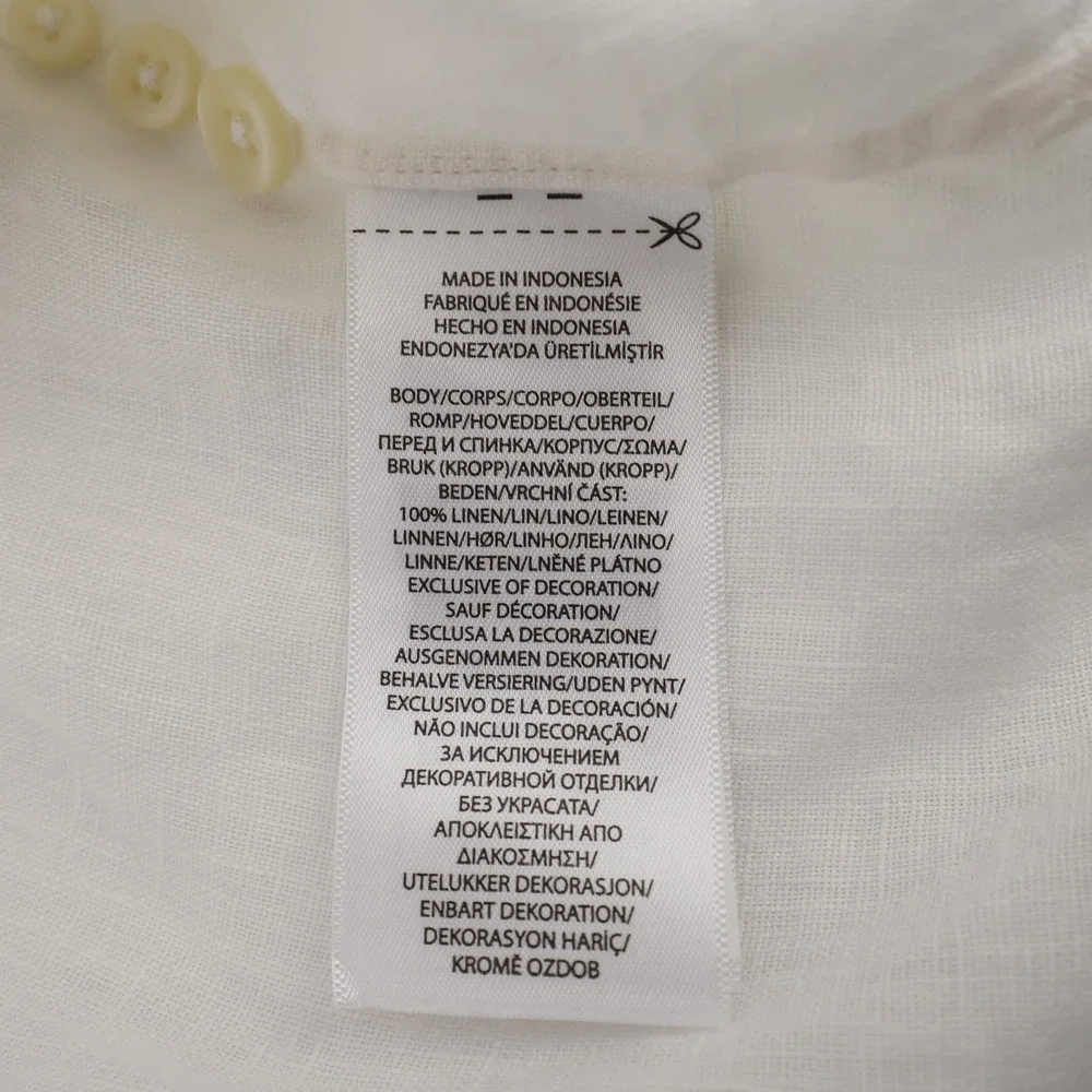 NEW Polo Ralph Lauren Linen Button Down Shirt White Long Sleeve Mens 4XB $148